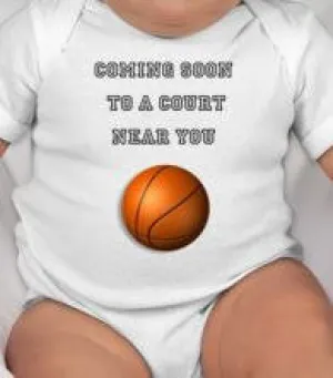 Basketball baby bodysuit