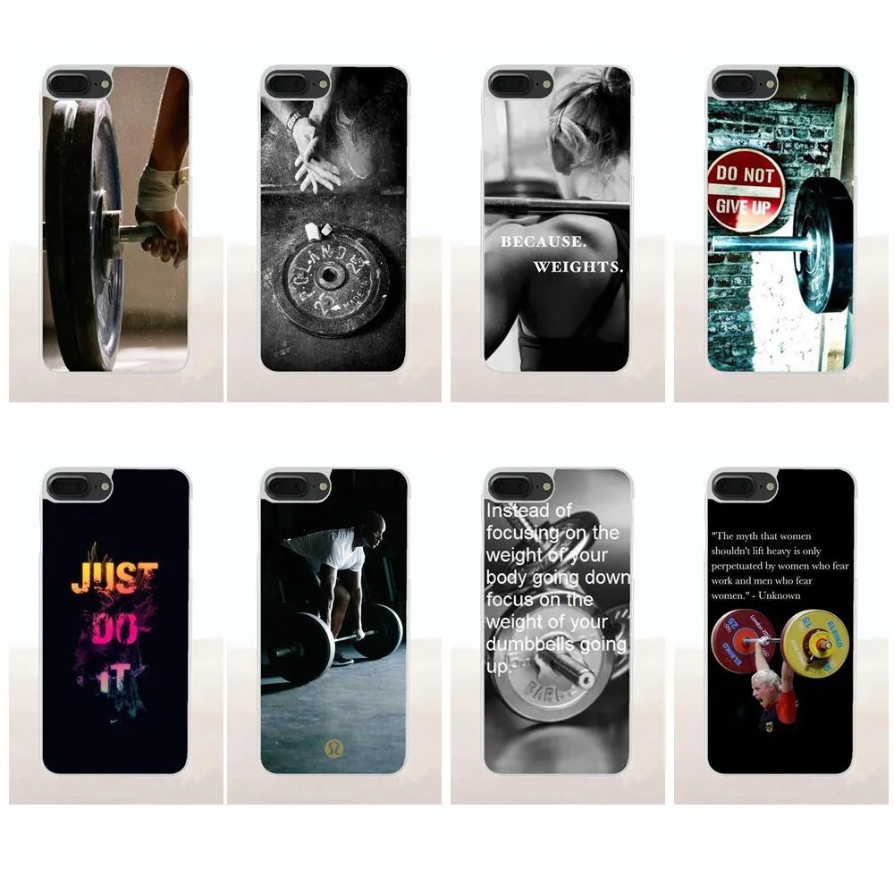 Bixedx Crossfit Kettlebells Weightfit TPU Phone Cases Covers For Apple iPhone 4 4S 5 5C SE 6 6S 7 8 Plus X