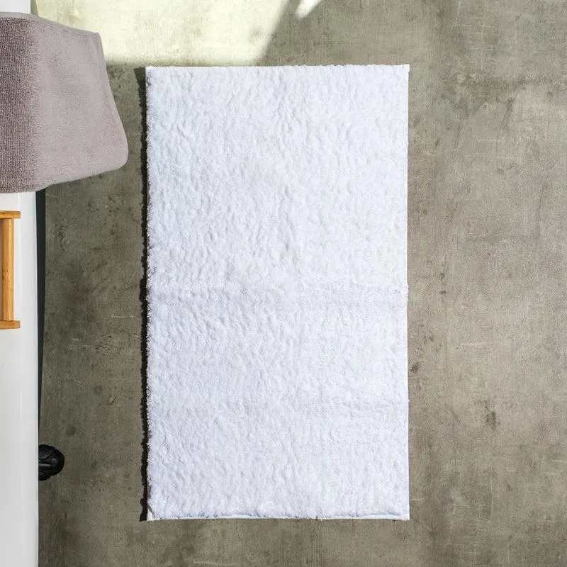 Cotton Bay Super Soft Anti-Slip Bath Mat - White