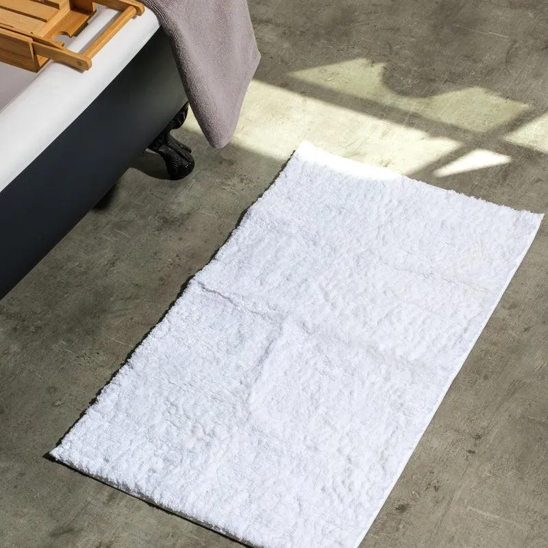 Cotton Bay Super Soft Anti-Slip Bath Mat - White