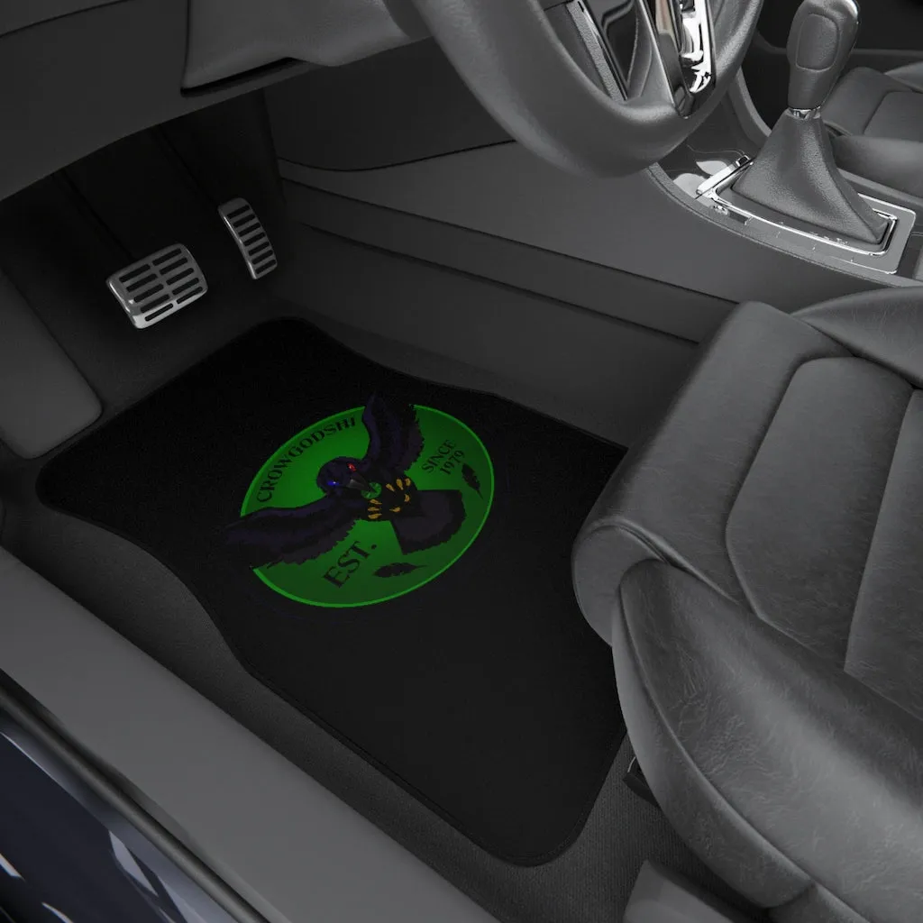 Crowgodshi Car Mats (2x Front), GREEN
