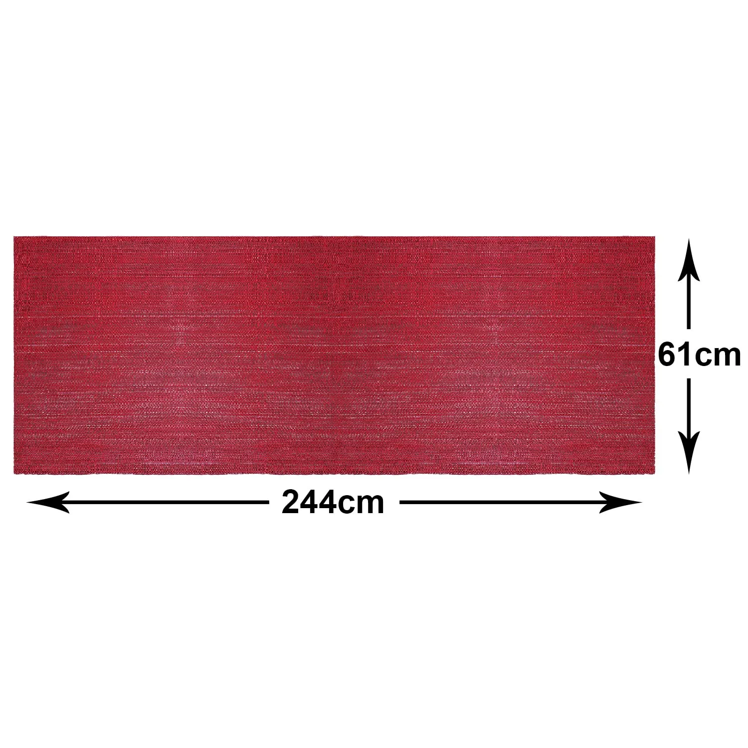 Heart Home Rubber Waterproof Anti-Skid Swimming Pool Mat|Shower Mat|Rainmat for Entrance Area,Bathroom,2 x 8 Feet (Red)