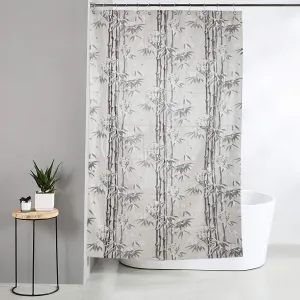 Kuber Industries Shower Curtain & Bathmat Set | Non-Slip Bath mats for Bathroom | Easy-Slide Curtains | Polyester Curtain or Bathmat for Bath Décor | YX0138-3T | 9 Pcs Set | Multicolor