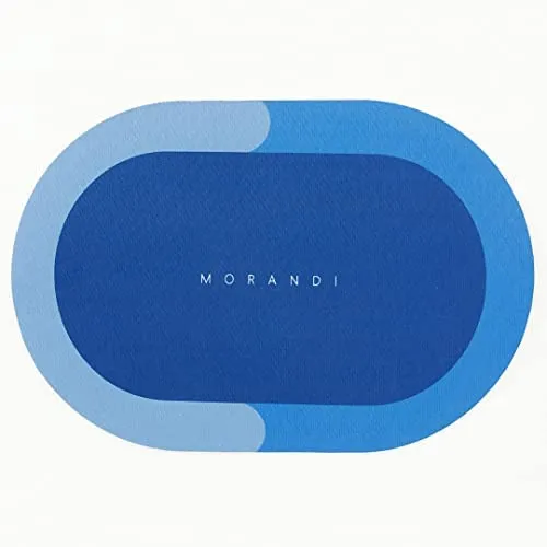 Kuber Industries Stylish Bathroom, Door Mat, Floor, Bath, Door, Bathroom Carpet | Non Slip for Bathroom Cushion Super Absorbent Soft Carpet, Quick Dry Dirt | 40 x 60 cm, Blue, Pack of 2