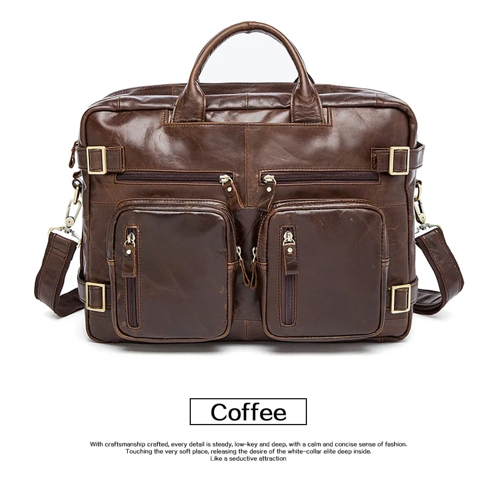 Luxury Exotic Leather Travel Laptop Backpack