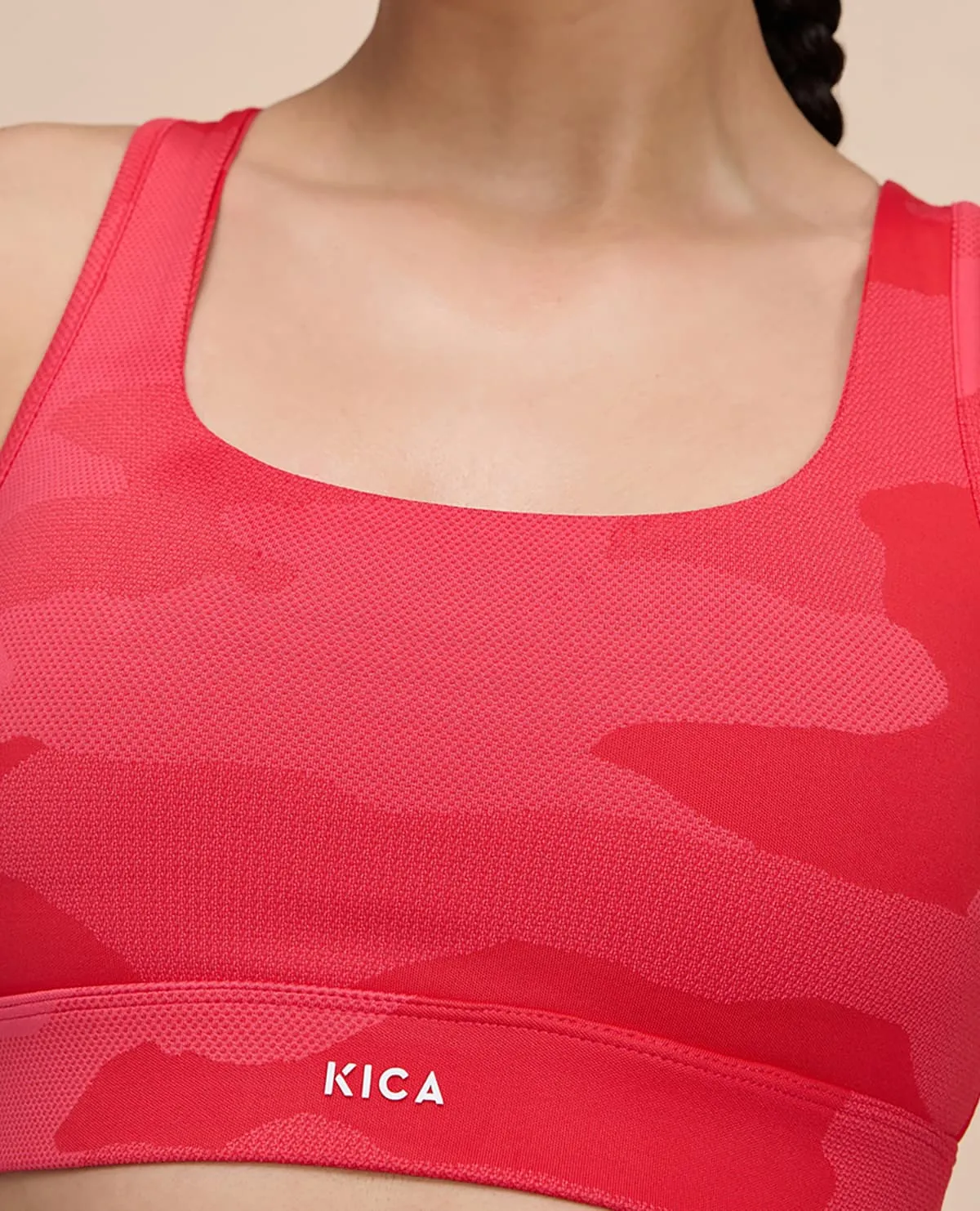 Mid Impact Camo Printed Sports Bra