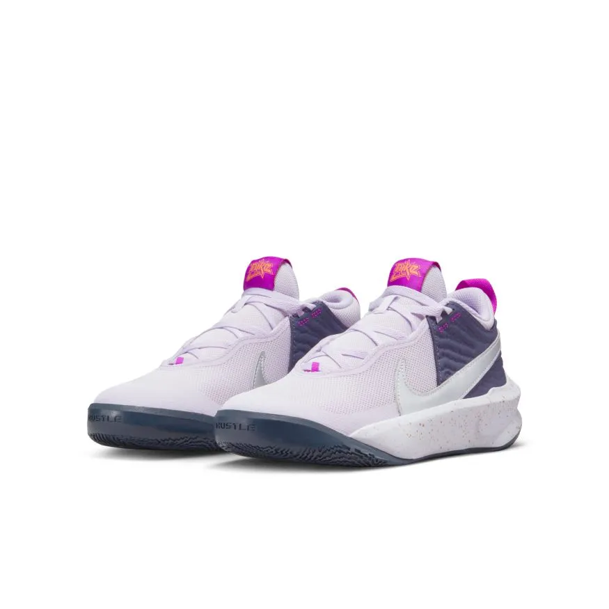 NIKE JUNIOR TEAM HUSTLE D 10 SE PURPLE/WHITE BASKETBALL SHOES