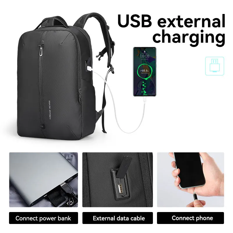 Sienet: Leather membrane material waterproof scratch-resistant high capacity Backpacks