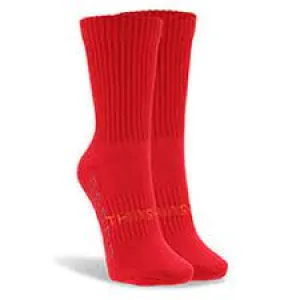 Thinskins Short Fine Knit Football Socks - Red