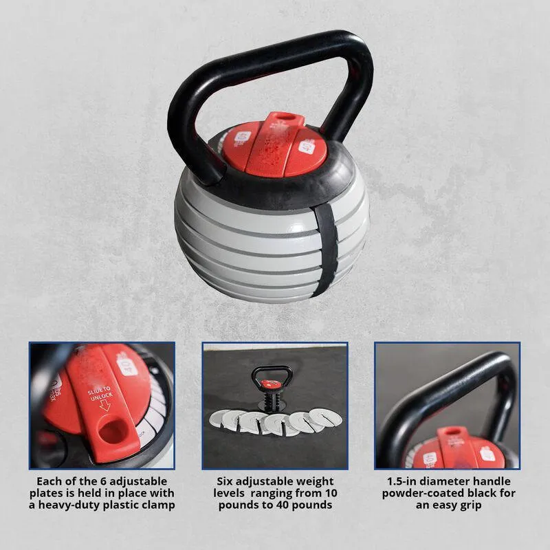 Titan 10-40lb Adjustable Kettlebell